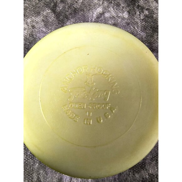 Vintage Fire King Anchor Hocking Pastel Yellow & Green Mixing Bowls - Picture 3 of 3